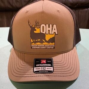 Tan and Black Trucker Hat for Hunters